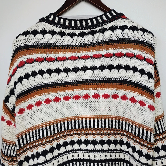 Marc New York Cable Knit Striped V Neck Cardigan Sweater Size Small Whimsigoth - Picture 6 of 14